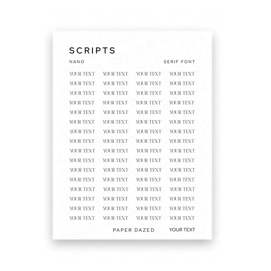 2mm Nano Custom Scripts - SERIF