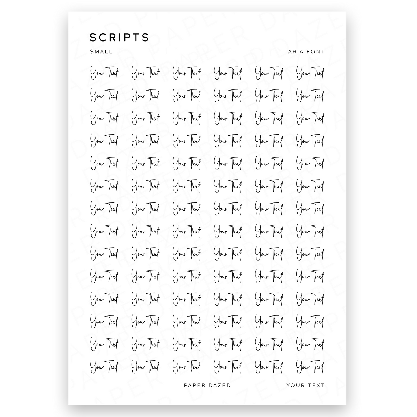 5mm Small Custom Scripts - ARIA