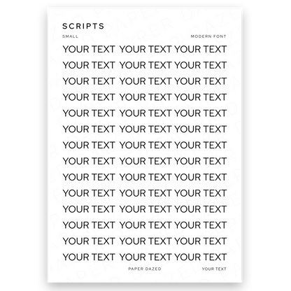 5mm Small Custom Scripts - MODERN