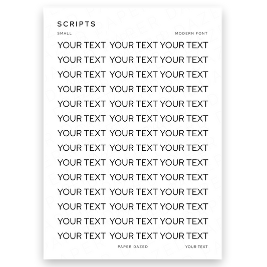 5mm Small Custom Scripts - MODERN