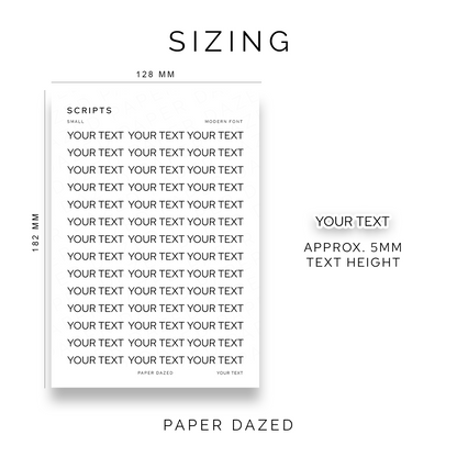 5mm Small Custom Scripts - MODERN