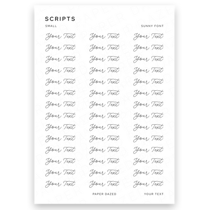 5mm Small Custom Scripts - SUNNY