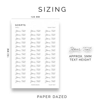 5mm Small Custom Scripts - SUNNY