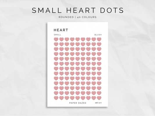 Small Heart Dot Stickers