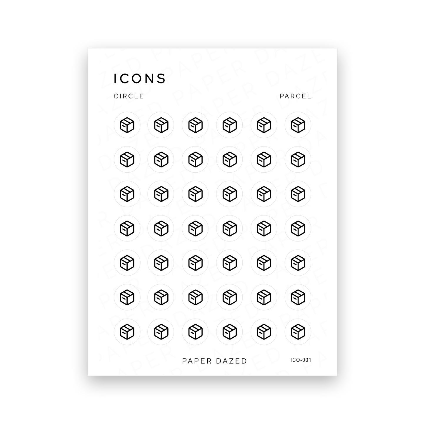 Parcel Circle Icon Stickers