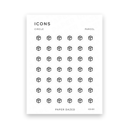 Parcel Circle Icon Stickers