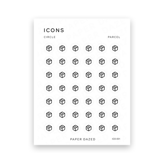 Parcel Circle Icon Stickers