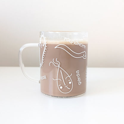 Microbes Glass Mug 400mL