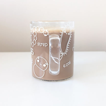 Microbes Glass Mug 400mL
