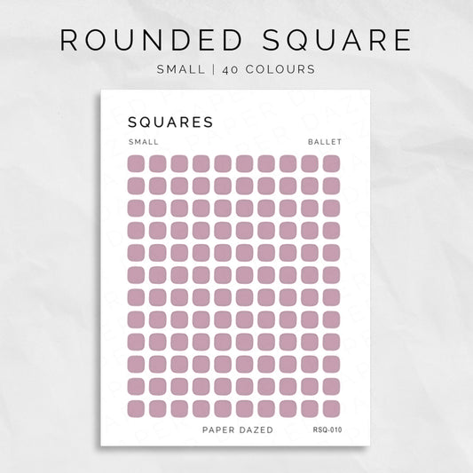 Small Rounded Square Dot Stickers