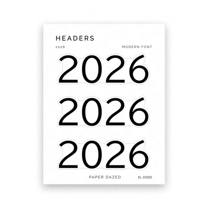 2026 Title Sticker - Modern Font