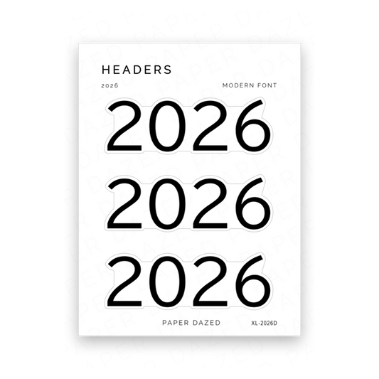 2026 Title Sticker - Modern Font