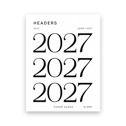 2027 Title Sticker - SERIF Font