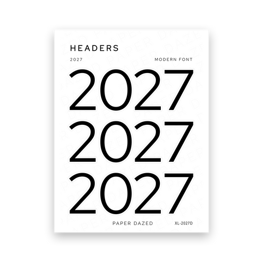 2027 Title Sticker - Modern Font