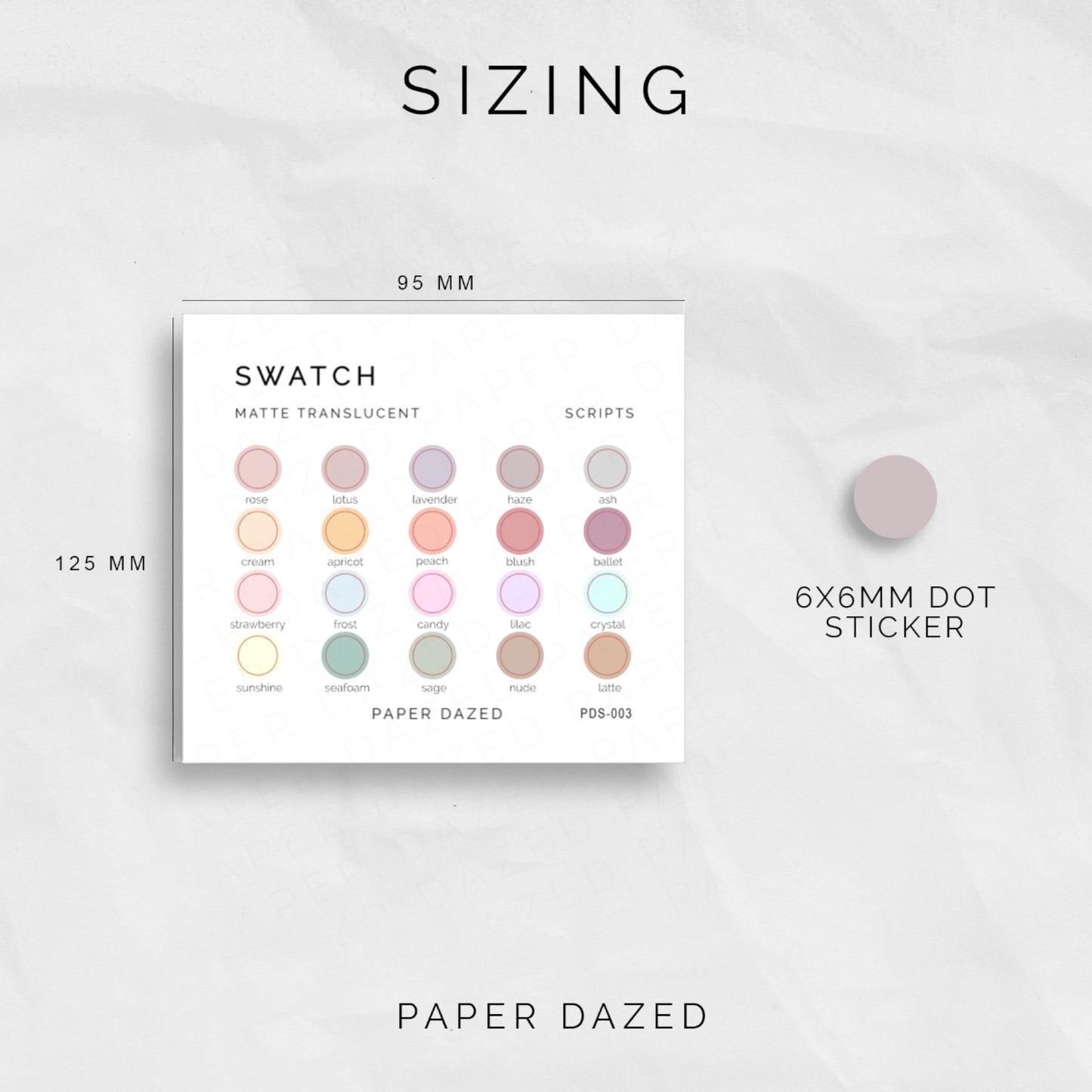 Script Colour Swatch Stickers