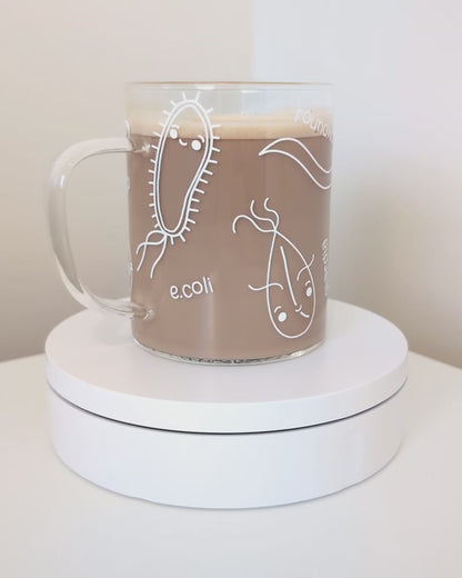 Microbes Glass Mug 400mL