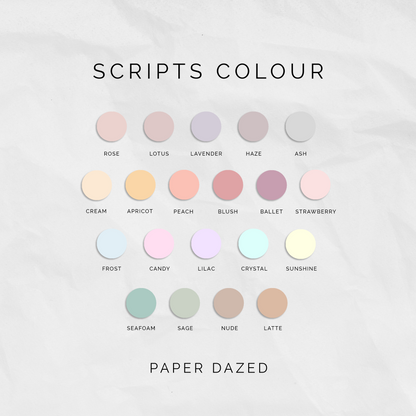 Script Colour Swatch Stickers