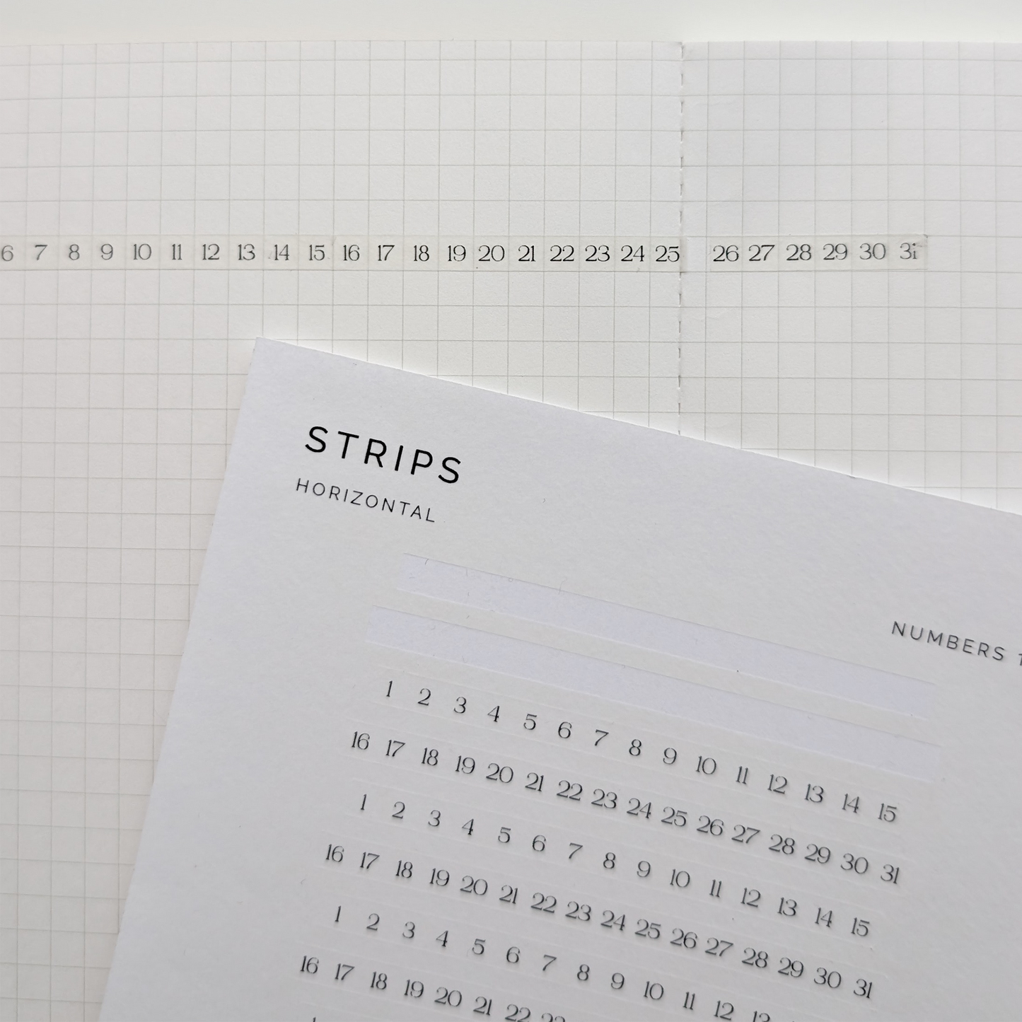 5mm Serif Number Strips 1-31