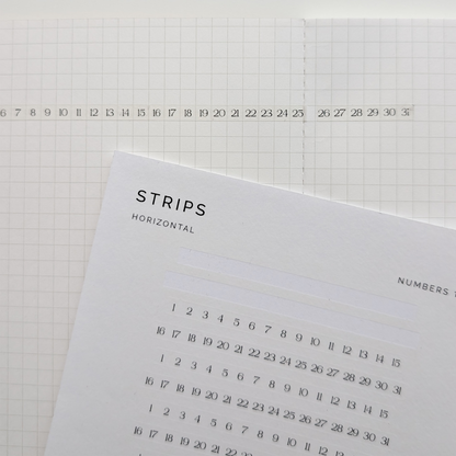 5mm Serif Number Strips 1-31