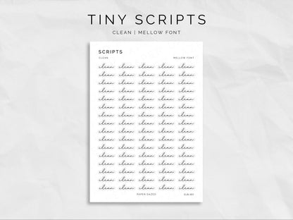 CLEAN Tiny Scripts - MELLOW Font