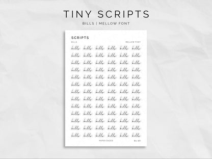 BILLS Small Scripts - MELLOW Font